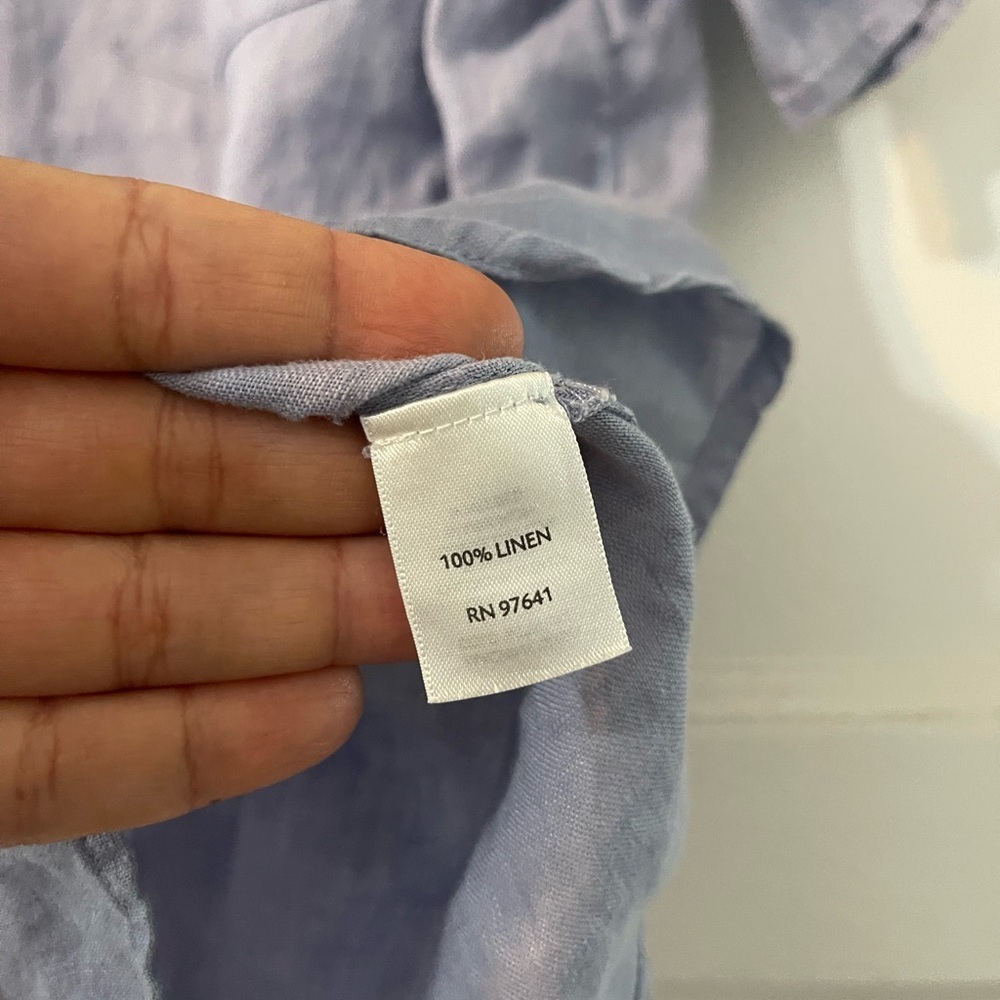 J. Jill Light Blue Casual Button Down Shirt - Picture 3 of 6
